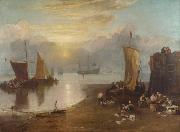 Joseph Mallord William Turner Sun rising tyhrough vapour:Fishermen cleaning and selling  fish  (mk31) oil painting reproduction